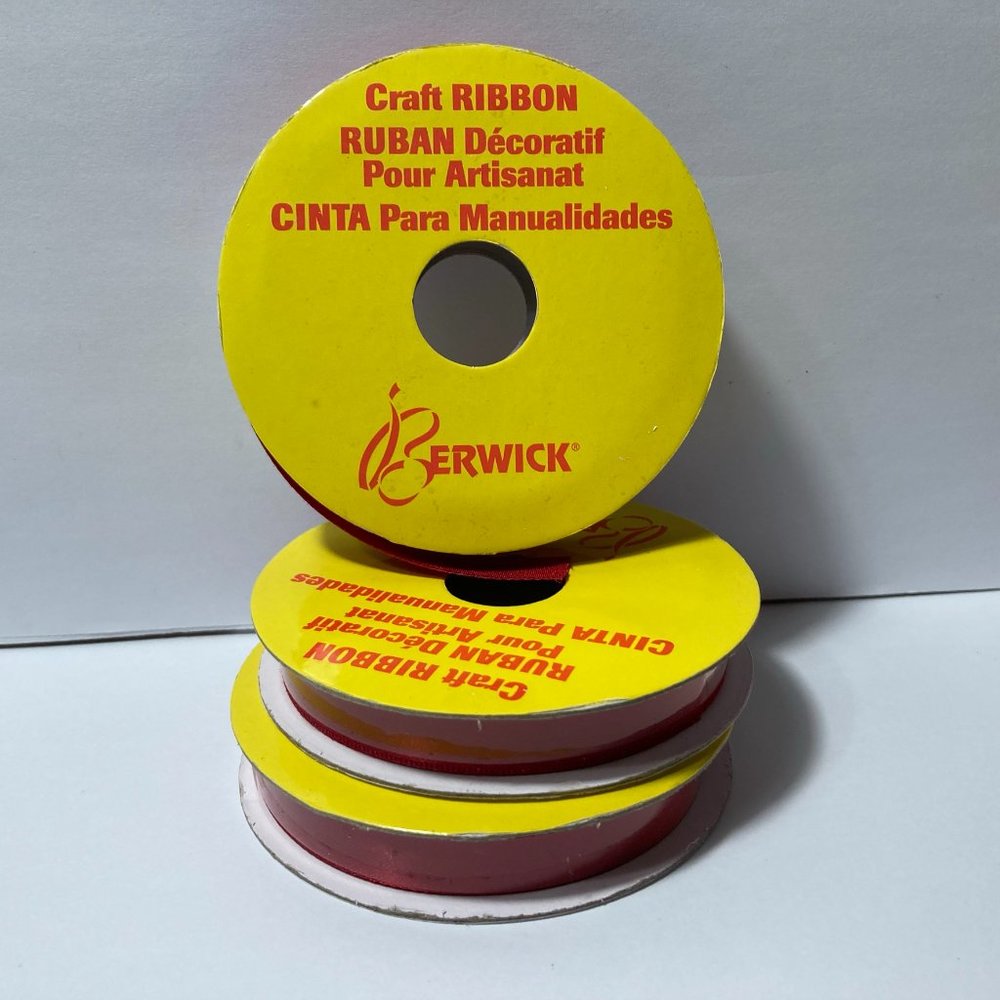 10 Coin Edge Ribbon Solid Red - Picture 8 of 15